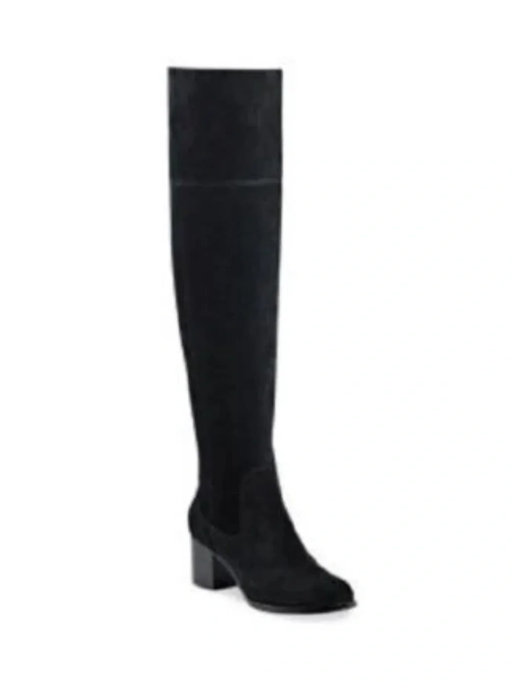 Marc Fisher Women’s Black Suede Knee-High Block Heel Boots Size 9 Boho Classic